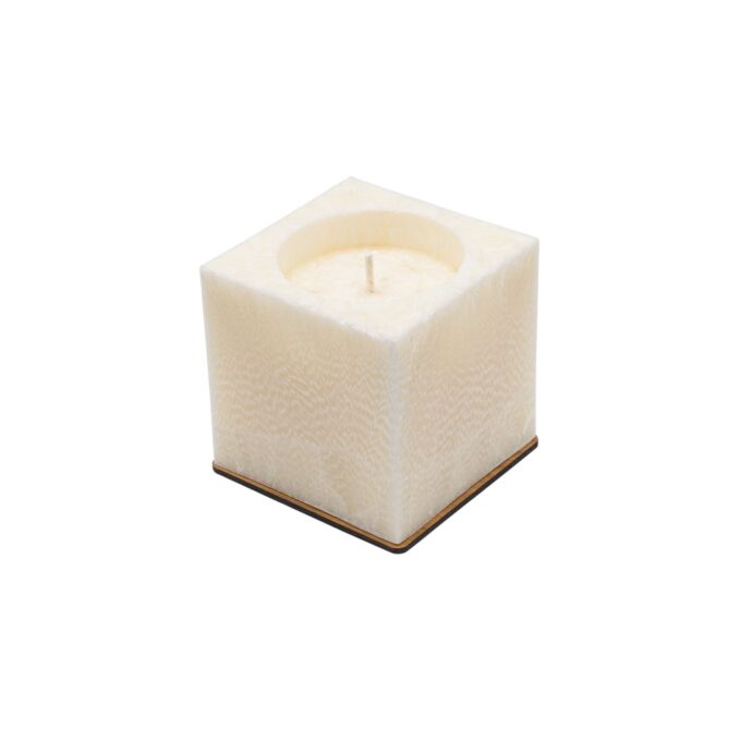 Unscented White Palm Wax Candle