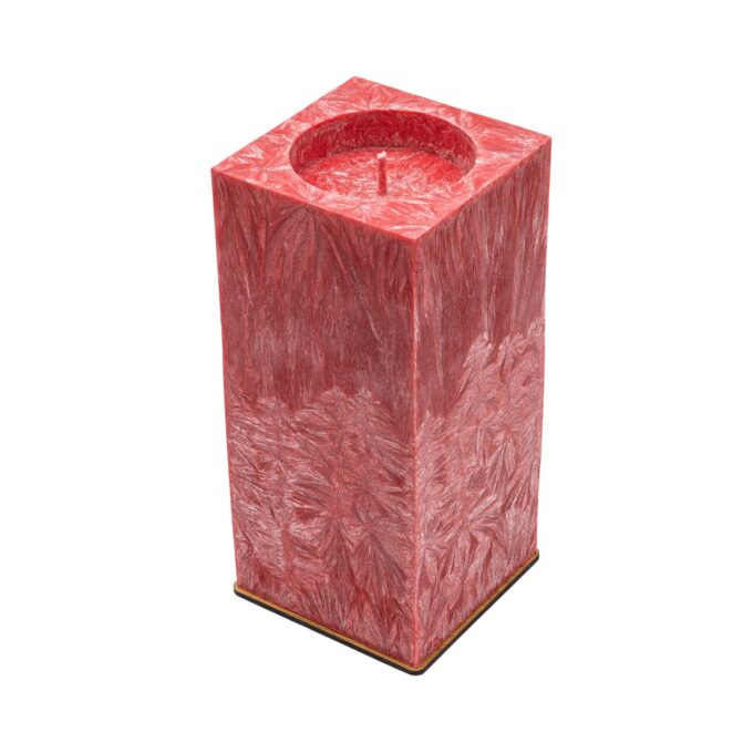 Unscented Red Palm Wax Candle