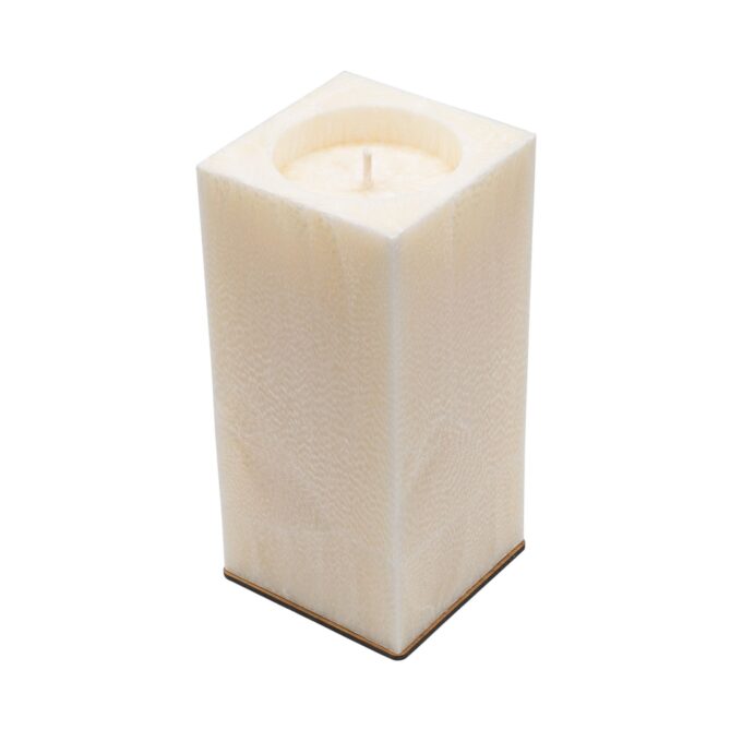 Unscented White Palm Wax Candle