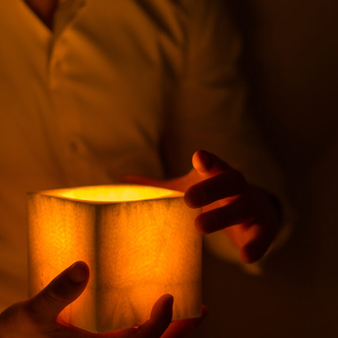 Unscented White Palm Wax Candle