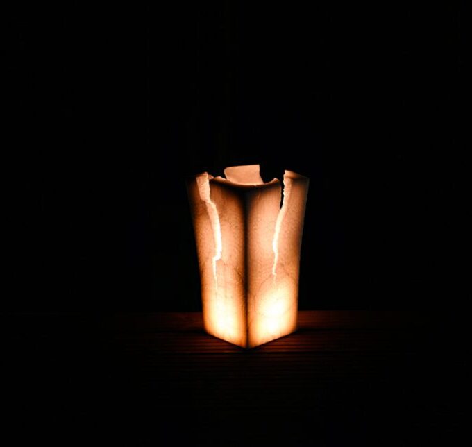 Unscented White Palm Wax Candle