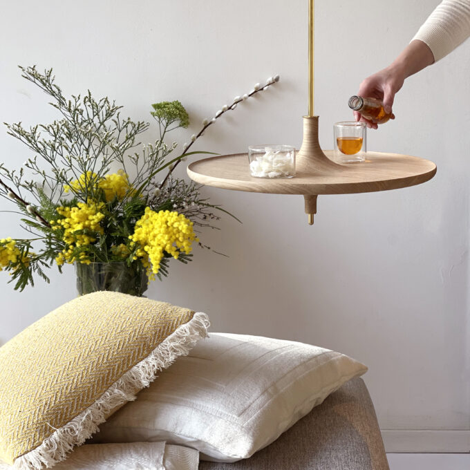 Hanging Table in Light Oak