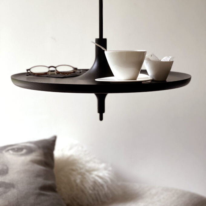 Hanging Table in Black Stained Ash