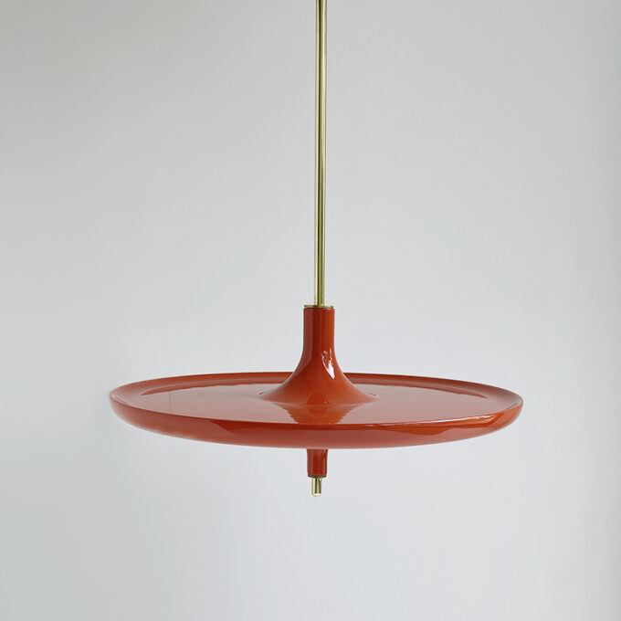 Hanging Table in Red Lacquer Wood
