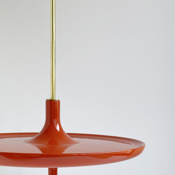 Hanging Table in Red Lacquer Wood