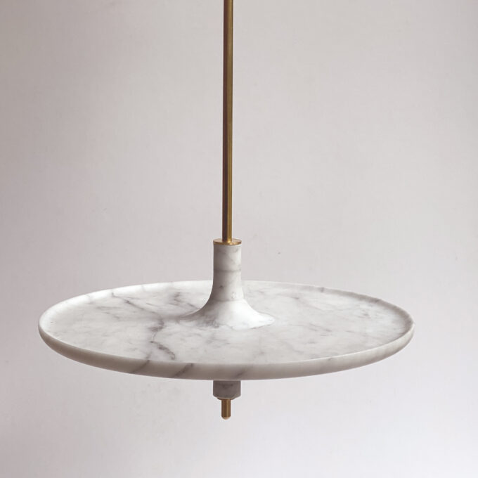 Hanging Table in White Marble
