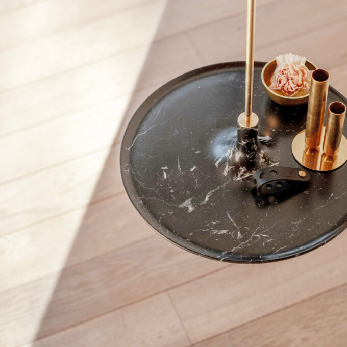 Hanging Table in Black Marble