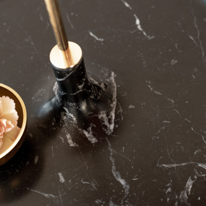 Hanging Table in Black Marble