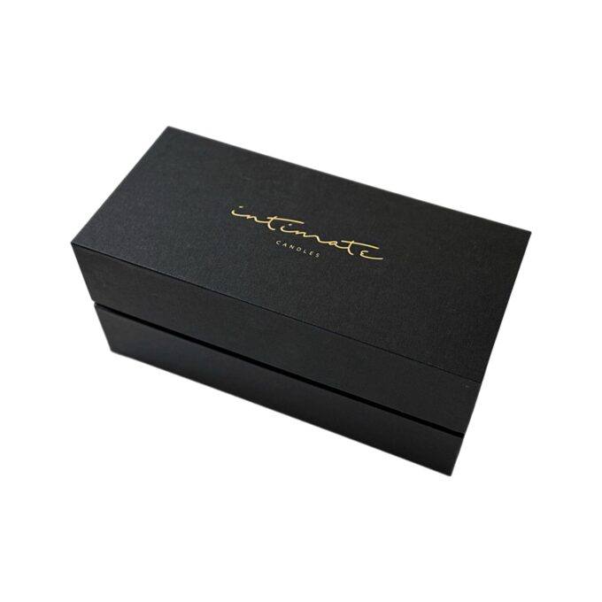 Unscented Long Black Table Palm Wax Candles